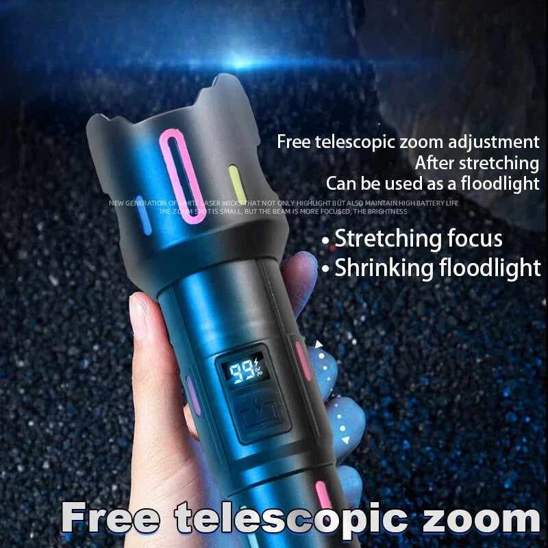 POCKETMAN 3800 Lumen LED Zoom Torch | USB Rechargeable Flashlight