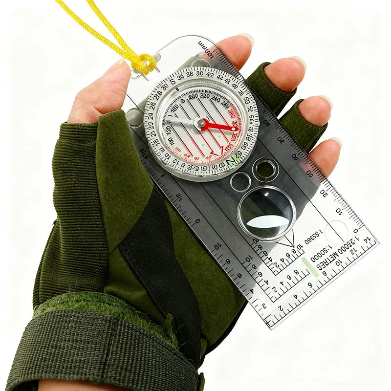 Compass Navigation Map Ruler | Hiking & Orienteering Tool