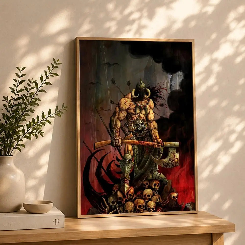 Frank Frazetta HD Poster – Self-Adhesive Waterproof Wall Art Wall Art Poster Peaceful Pleasures Health and Wellness White4 15X20cmNoframe
