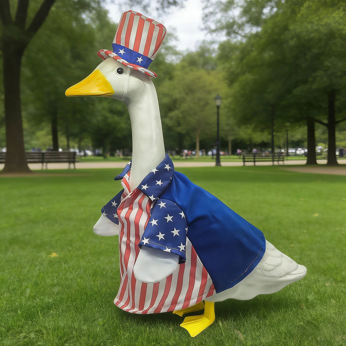 Porch Goose Bathrobe Outfit – Cute Goose Statue Costume