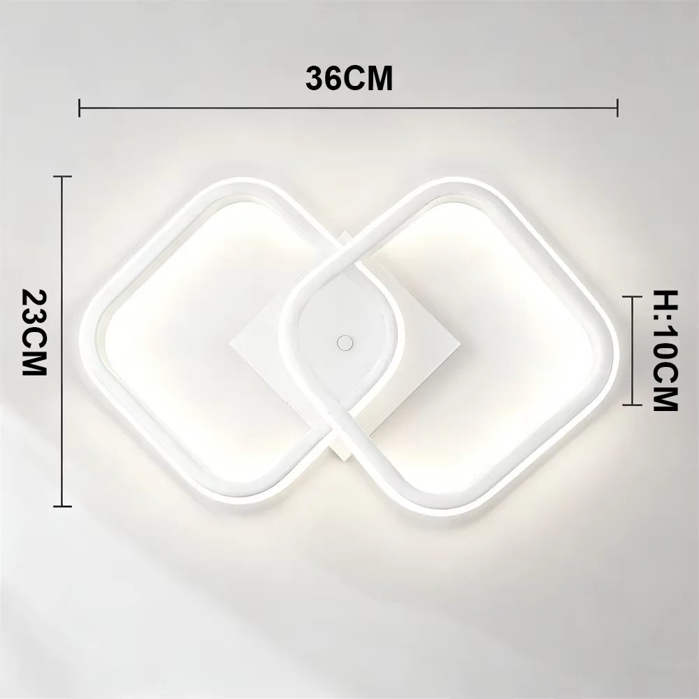 RUNTOIN LED Ceiling Light 3 Colors | Modern Surface Mount Lamp