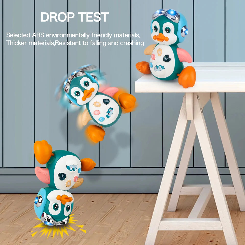 Baby Crawling Toys Musical Penguin Infant Moving Walking Dancing