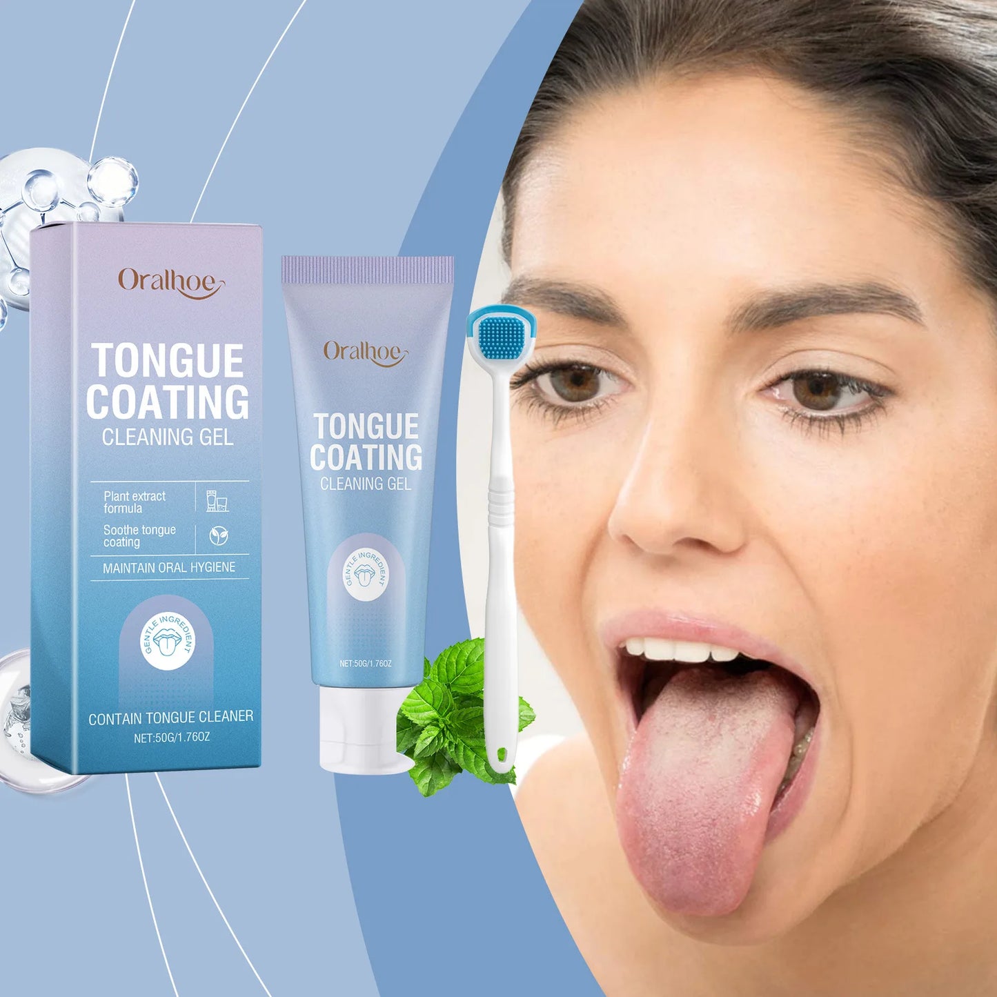 Tongue Cleaning Gel Set | Eliminate Bad Breath & Oral Bacteria