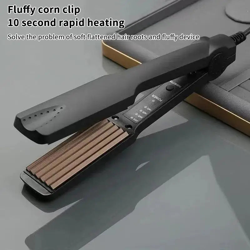 Hair Straightening Irons Dual Use Fast Warm-up Thermal Professional Ceramic Heating Plate For Straightening Curling Air Bangs Peaceful Pleasures Health and Wellness A2