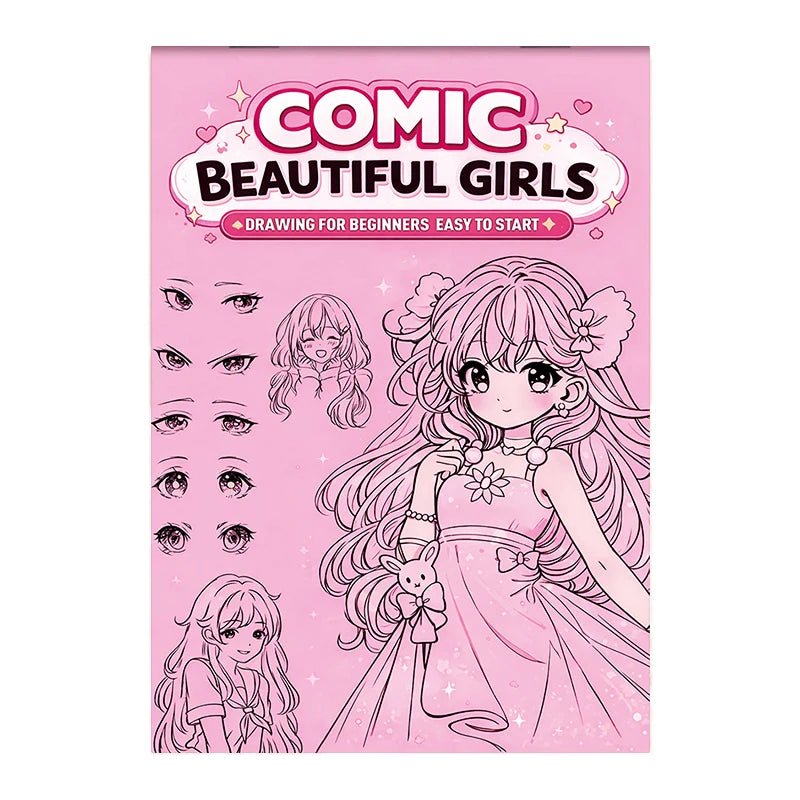 Sketchbook Practicing Drawing Young Female Characters Featuring