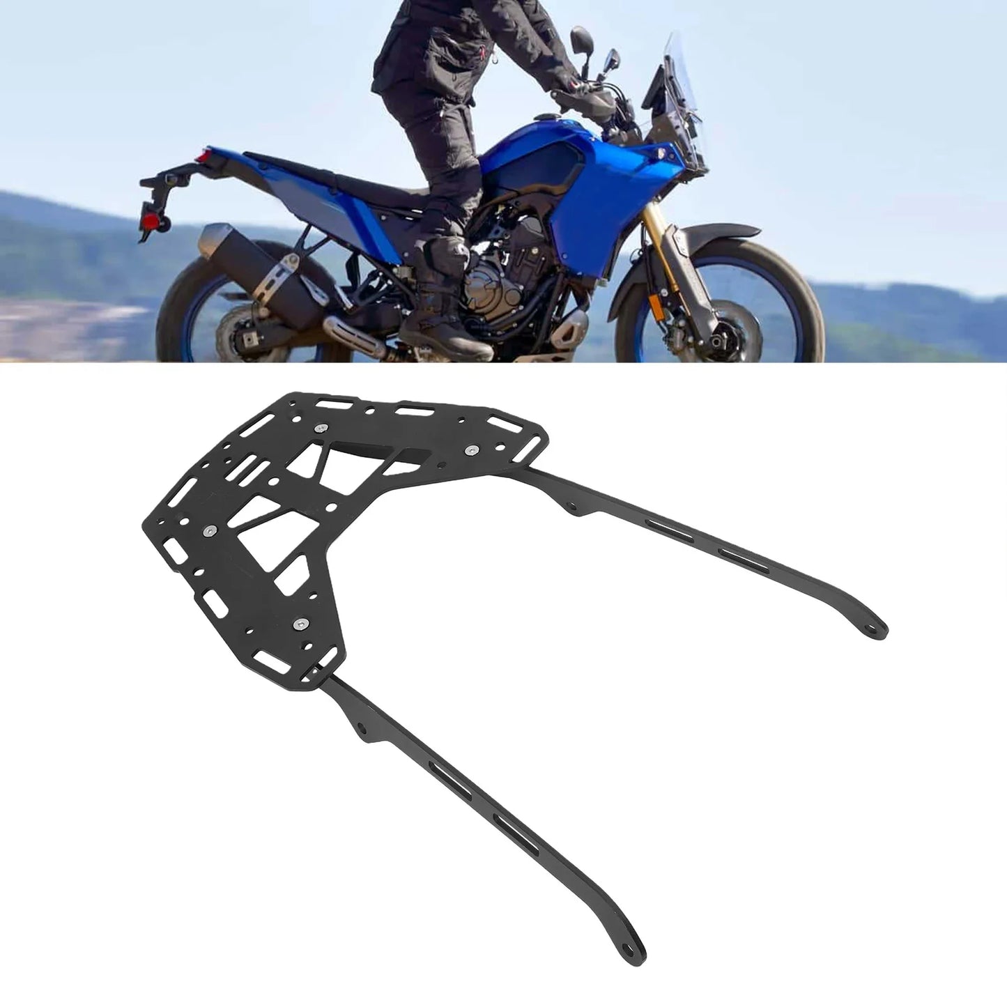Aluminum Rear Luggage Rack for Yamaha Ténéré 700 XTZ700 2019–2025