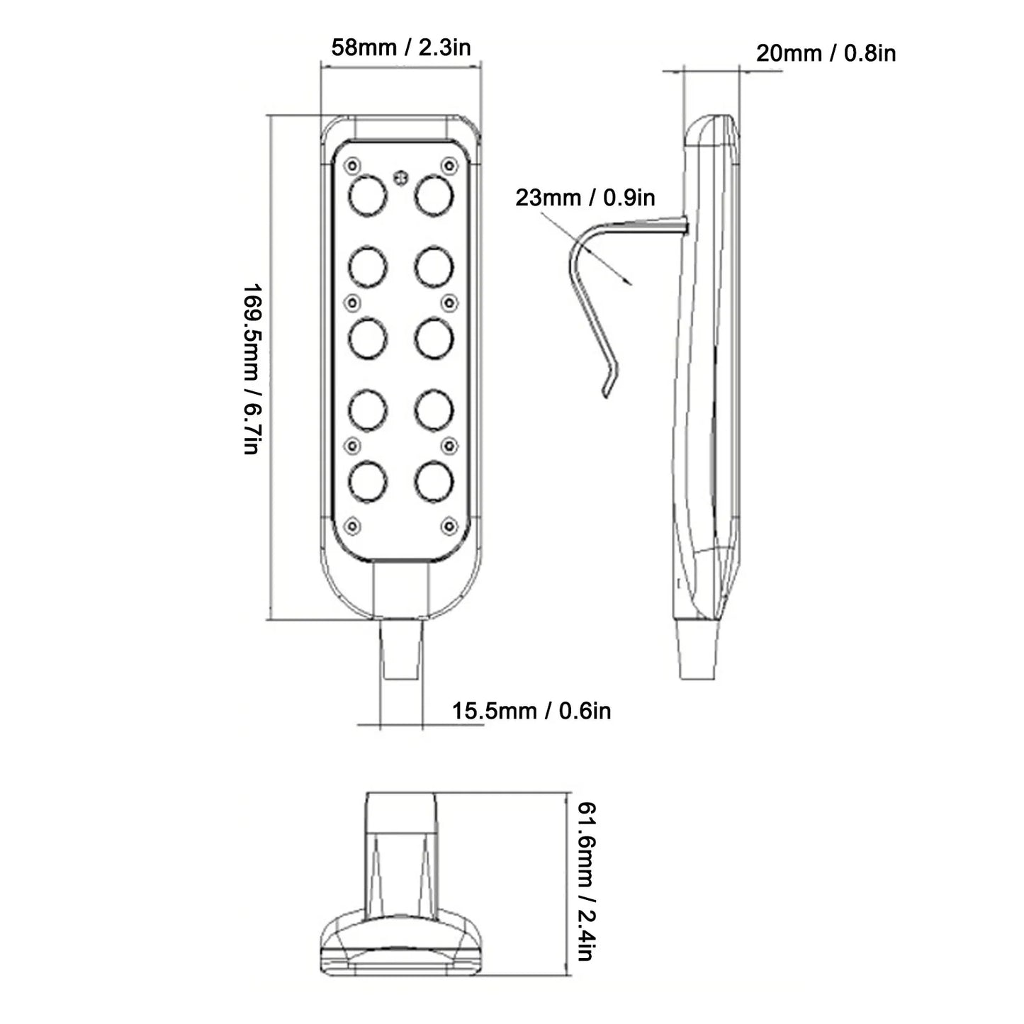 Chair Controller Lifting Bed Electric PVC IP66 Wear Resistant Hand