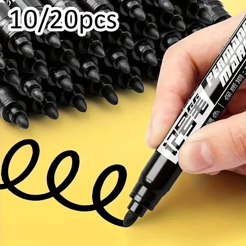 Permanent Marker Set 10/20pcs – Waterproof, Quick-Dry Ink Pens