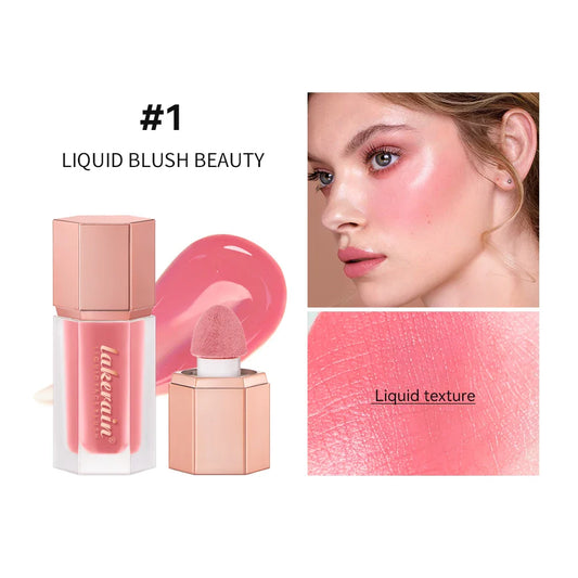 Lakerain 6-Shade Matte Liquid Blush – Waterproof Long-Lasting Liquid Blush Oasis Select color 1