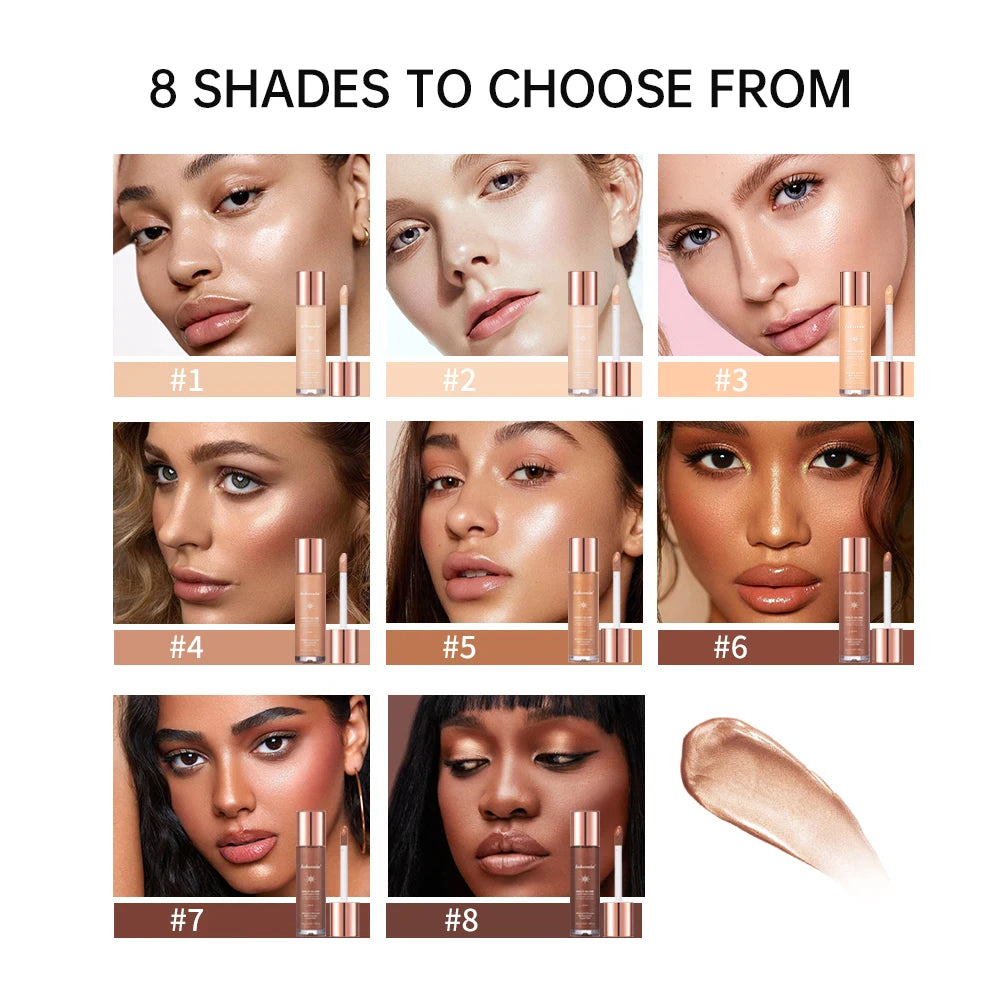 Bronzer Facial Gloss Liquid Highlighter Permanent Setting Contouring Liquid Moisturizes Soothes Long-lasting Effect Face Filter Peaceful Pleasures Health and Wellness