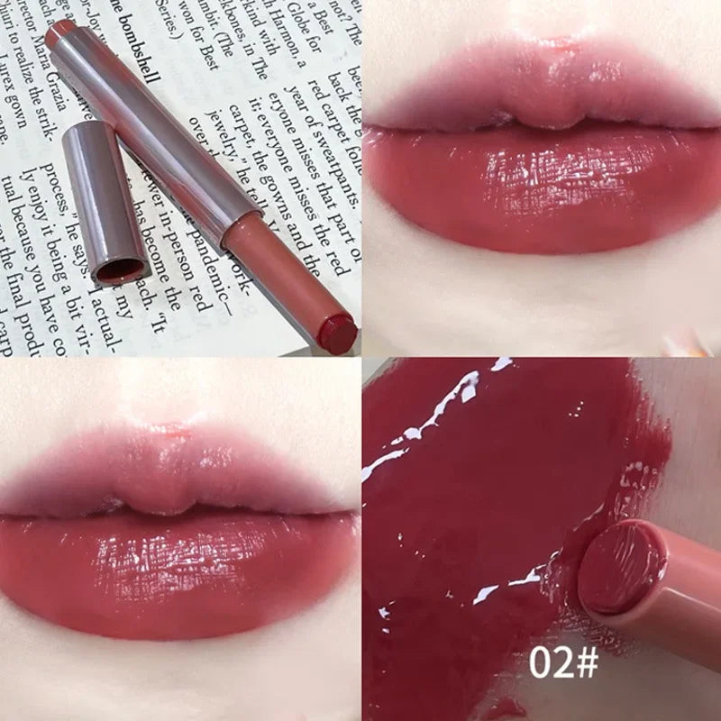 Strawberry Jelly Lipstick Mirror Gloss Tint | K-Beauty Moisturizing