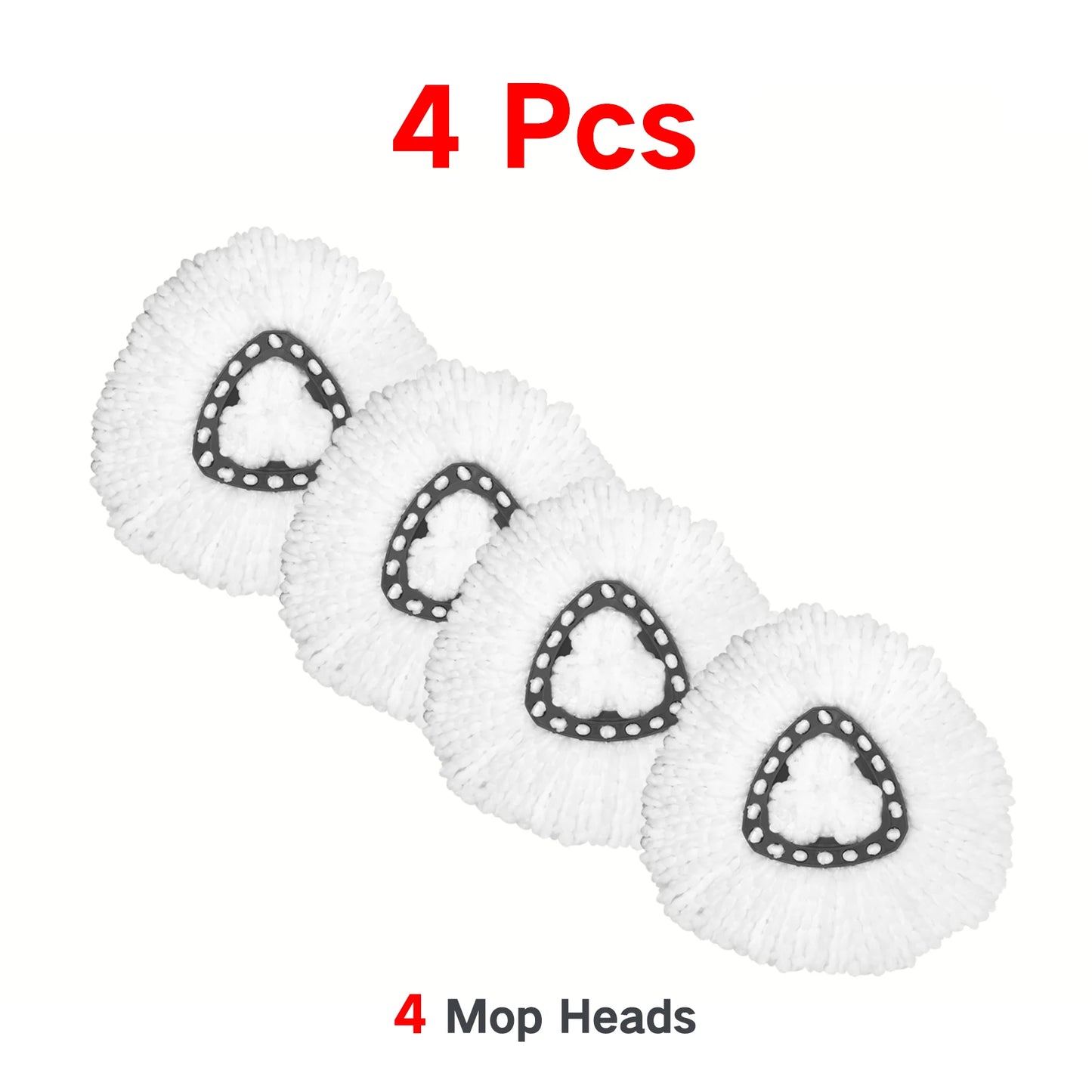 Mop Accessories for O-cedar/Vileda Microfiber EasyWring Spin Mop,Spin Mop Head for O-Cedar/Vileda 1 Tank System Peaceful Pleasures Health and Wellness 4 Pcs(B)