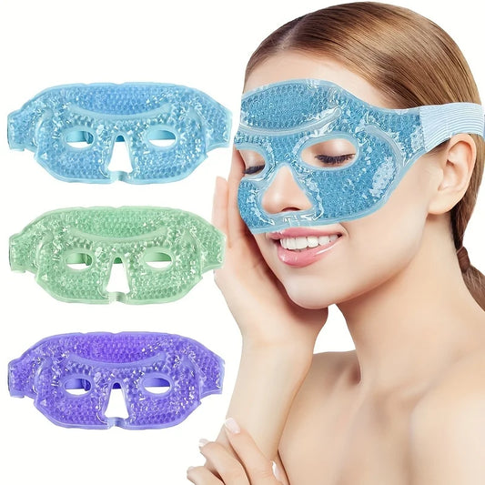 Hot and Cold Compress Half-Eye Mask in 3 Colors, Single Pack Peaceful Pleasures Health and Wellness