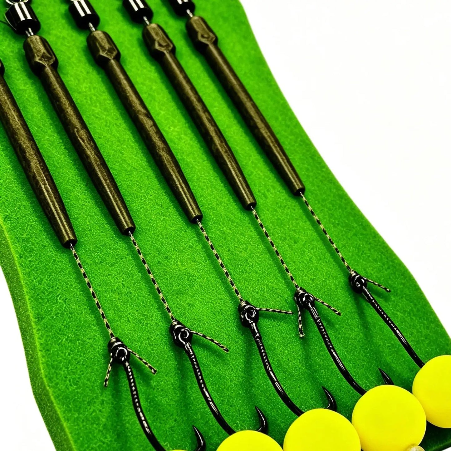 5-Pc Pre-Tied Carp Fishing Rig Set | Anti-Snag Hook Rigs
