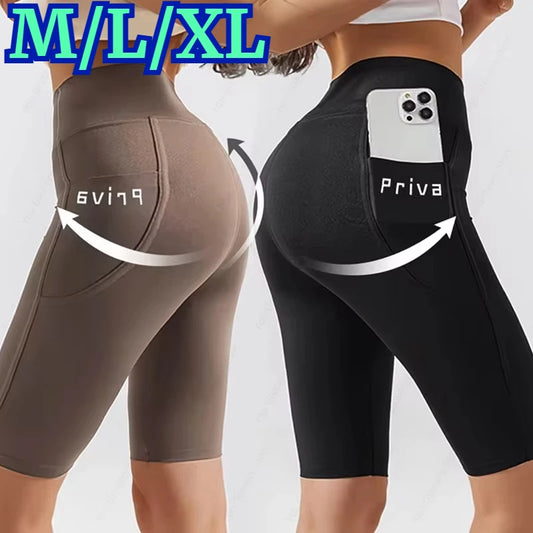 Women's 5" Biker Shorts – Tummy Control, Butt Lift & Pockets Women's Biker Shorts Peaceful Pleasures Health and Wellness