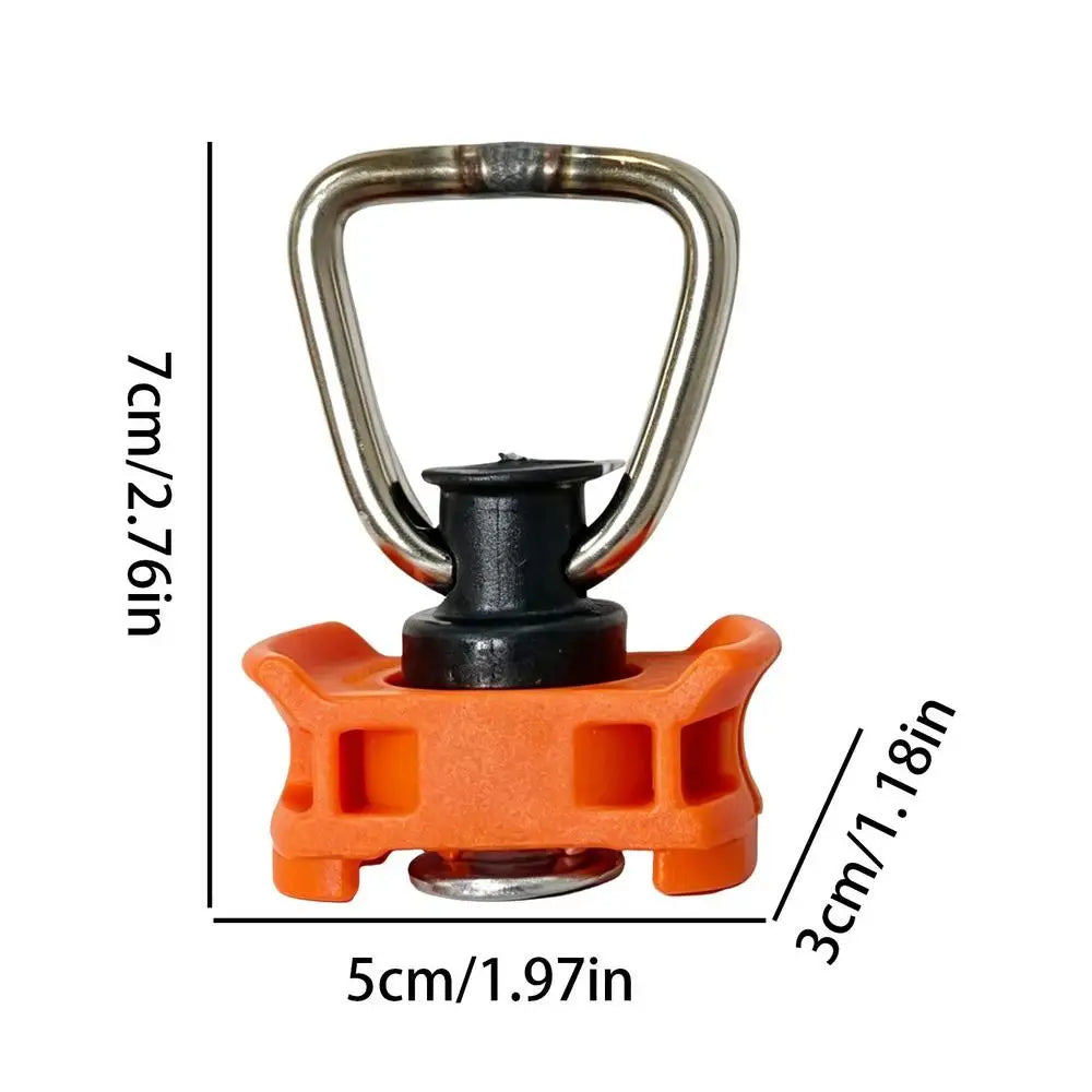 Single Stud Heavy Duty L Track Tie Down Ring Cargo Control Fitting for RV Truck Bed Trailer, Garage & Cargo Securing Hardware Peaceful Pleasures Health and Wellness Orange