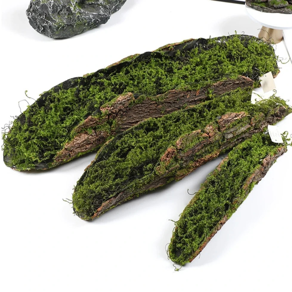 Home Garden DIY Imitation Bark Moss Planting Blocks | Simulation Green Plants for Garden Decoration Peaceful Pleasures Health and Wellness