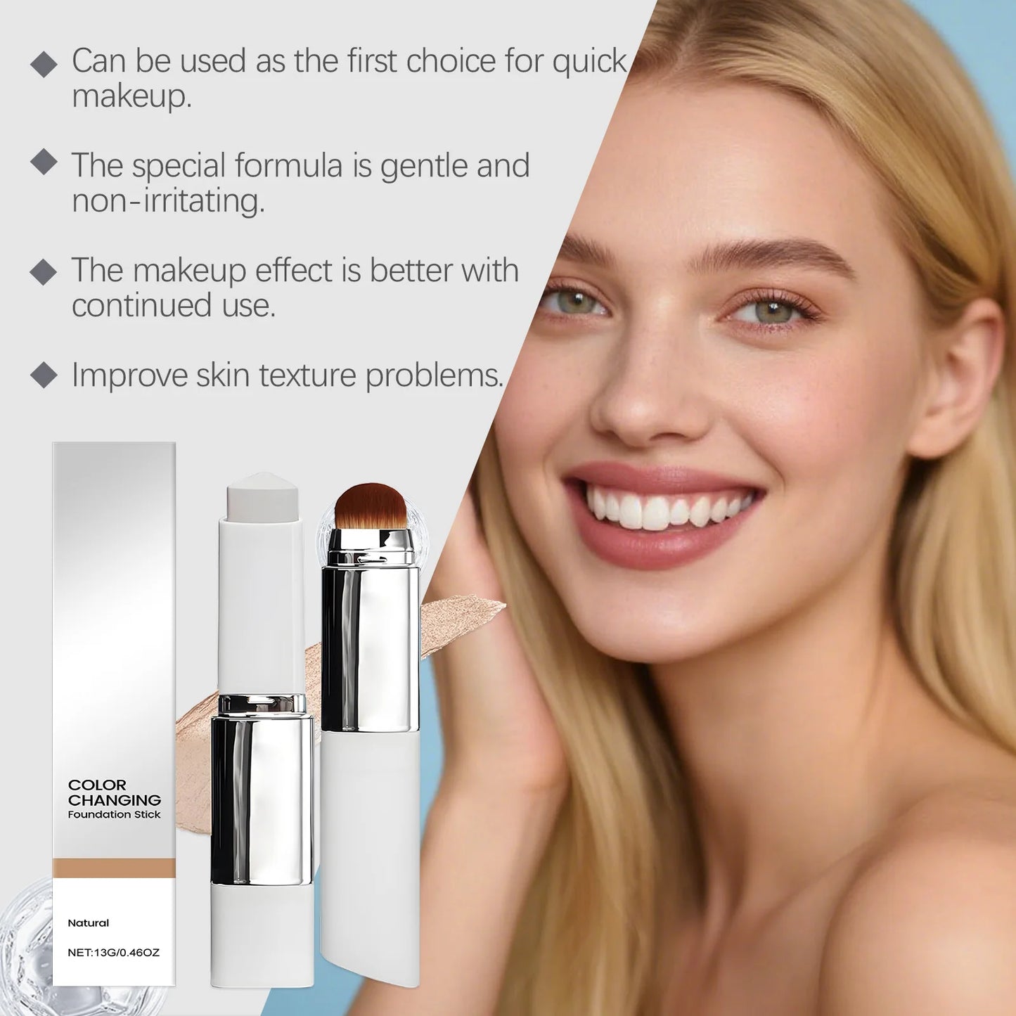 2 in 1 Full Coverage Foundation Stick | Oil Control Makeup