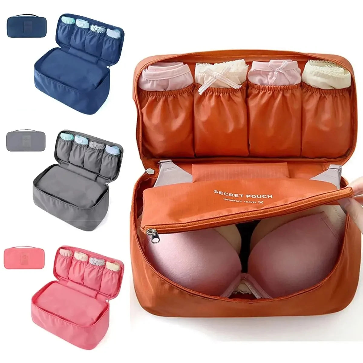 Portable Travel Organizer Bag – Bra, Underwear & Cosmetic Case