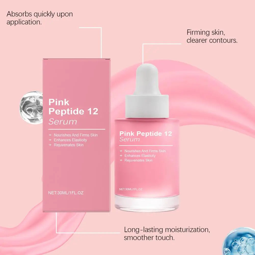 Pink Peptide12 Anti-Aging Face Serum 30ml | Firming & Hydrating