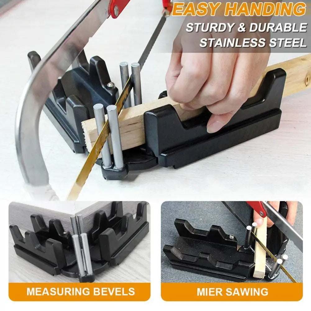 Bevel Gauge And Mitre Box 2-in-1 Mitre Measuring Cutting Tool Measure Bevels And Miter Sawing Angle Cutting Tool For Baseboards Peaceful Pleasures Health and Wellness