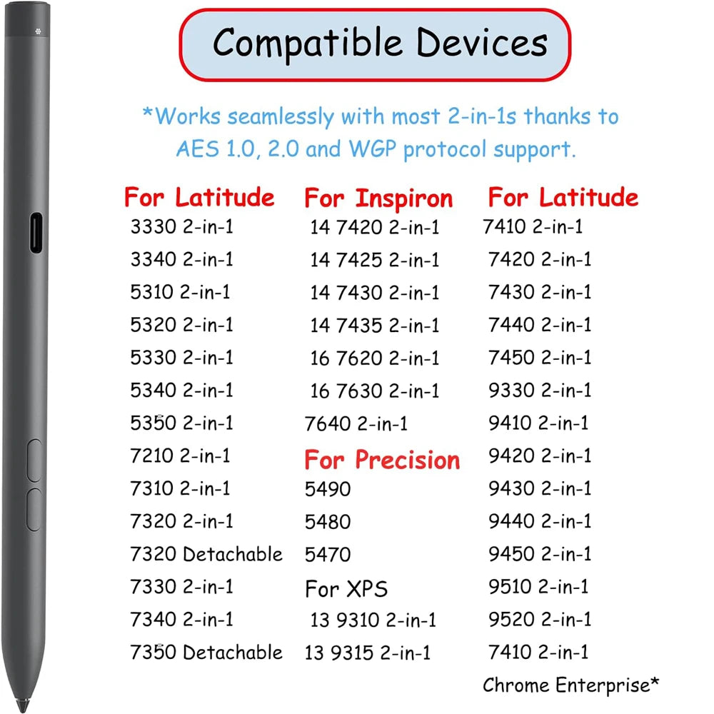 For XPS 9310 93515 2-In-1 Active Stylus Pen PN5122W F5NFM Peaceful Pleasures Health and Wellness