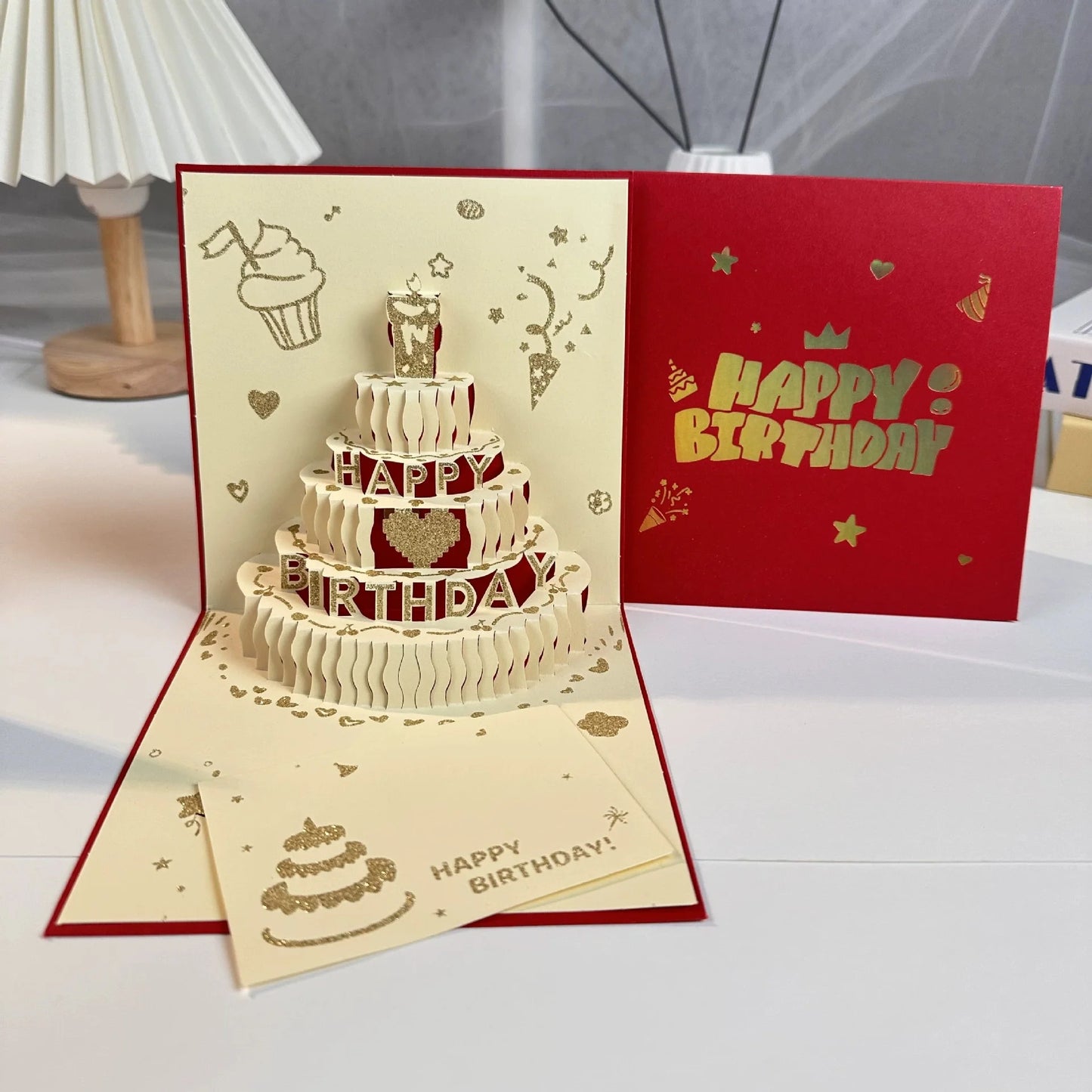 3D Pop-Up Handmade Greeting Cards with Envelopes | All Occasions