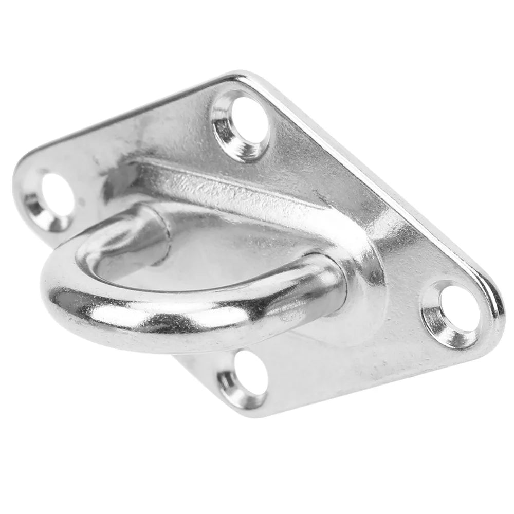 2 Set M8 Stainless Steel Hammock Hook Rhombic Base Plate Stainless Steel Suspension Ceiling Hook Silver Heavy Duty Wall Mount Peaceful Pleasures Health and Wellness