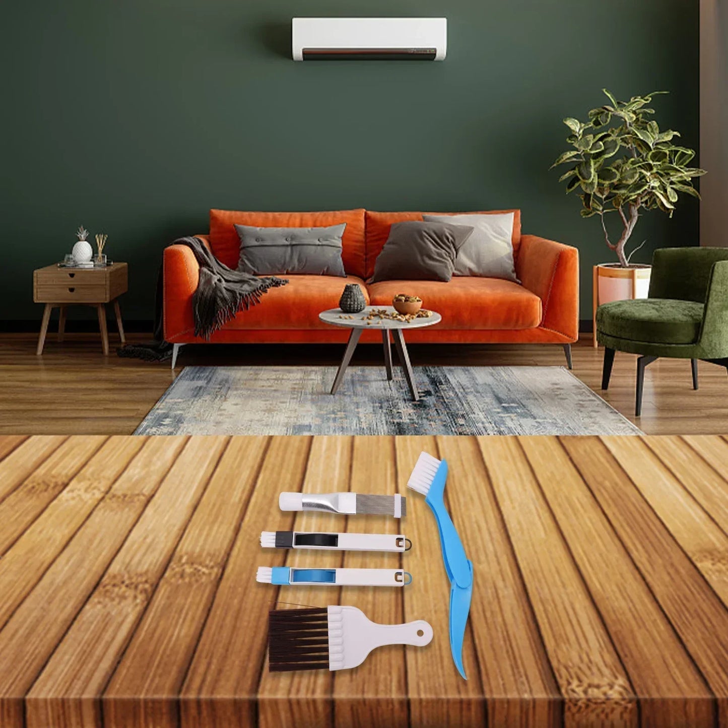 5-Piece AC & Refrigerator Cleaning Brush Set | Coil & Fin