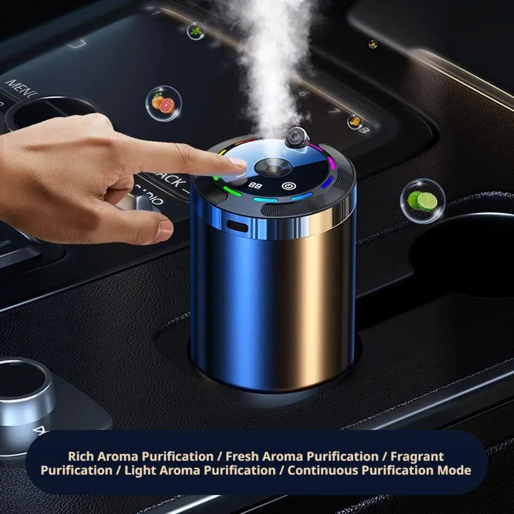 Multi-mode Adjustment Intelligent Car Aromatherapy Machine Starry Sky Projection Nano-atomization Remove Odor Cologne Humidifier Peaceful Pleasures Health and Wellness