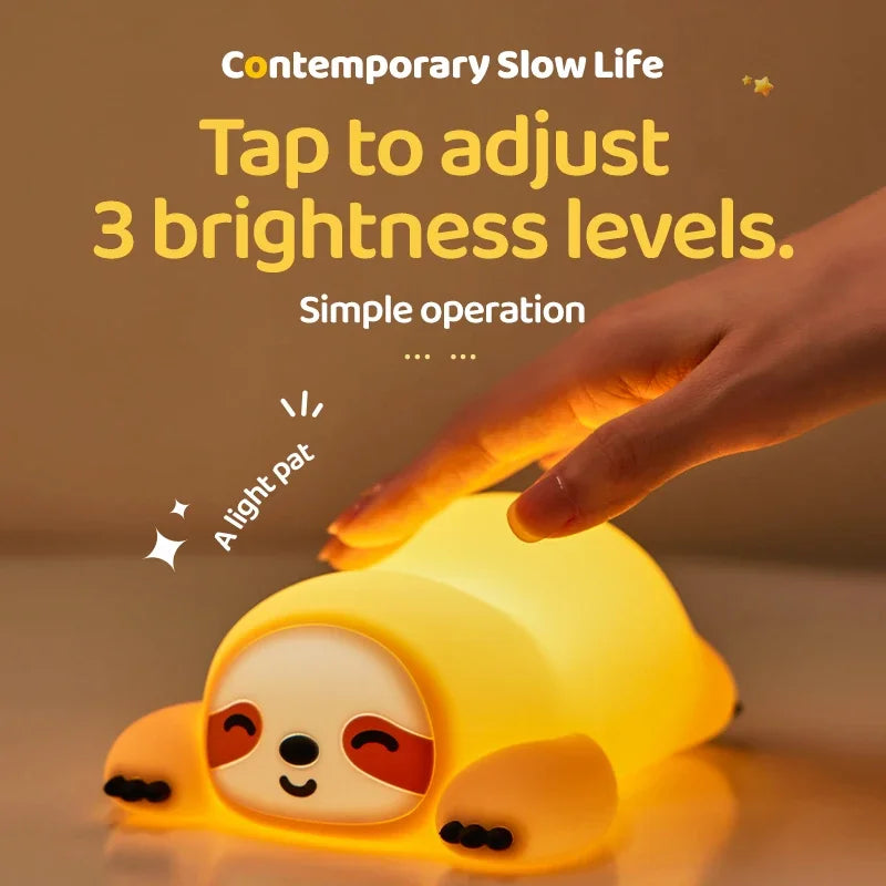 Cute Animal Giraffe Panda Silicone Night Light Timer Patting Lamp Rechargeable Night Lamp for Kids Boys Birthday Gift Room Decor Peaceful Pleasures Health and Wellness