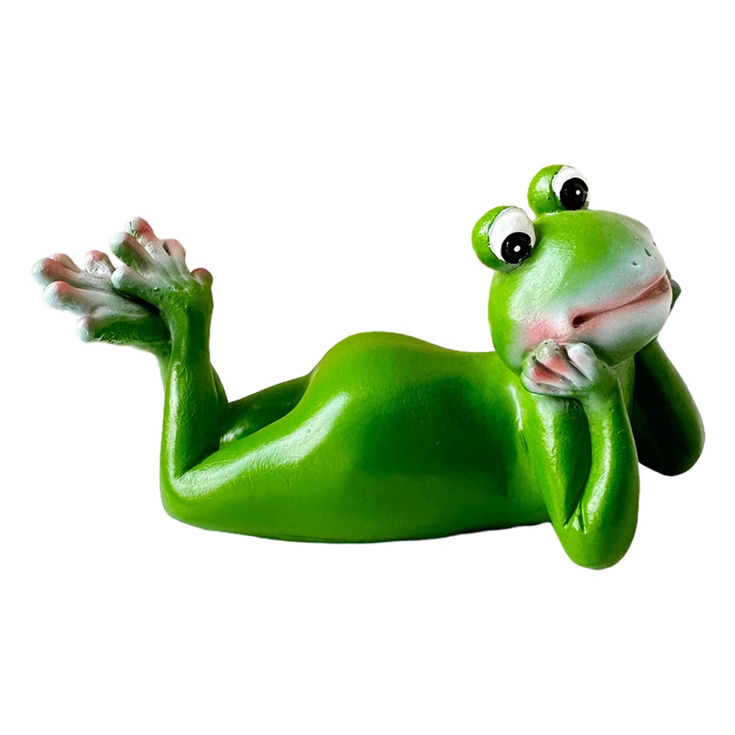 Climbing Frog Figurine Flower Pot Hugger | Resin Garden Statue