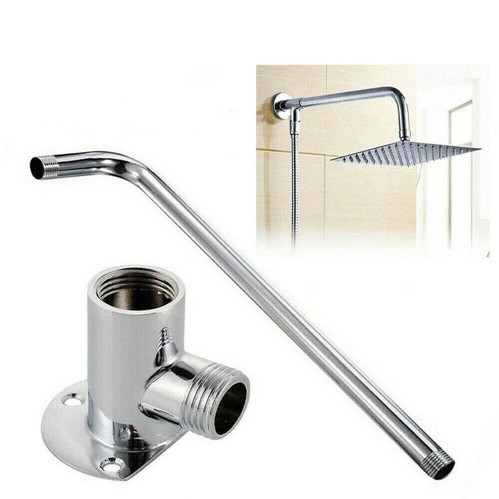 Stainless Steel Shower Extension Pipe Joint Bright Chrome Outside Arm