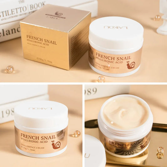 LAIKOU Snail Face Cream Hyaluronic Acid Collagen Moisturizer 50ml Face Moisturizer Cream Peaceful Pleasures Health and Wellness