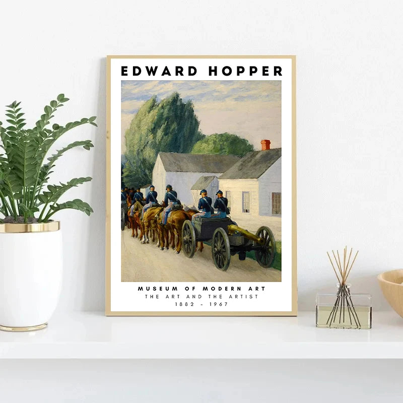Edward Hopper Museum Exhibition Abstract Posters and Prints Canvas Painting Wall Art Picture for Living Room Home Decor Cuadros Peaceful Pleasures Health and Wellness