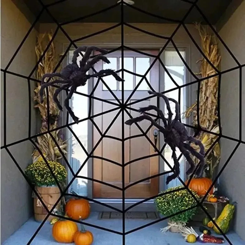 Giant Halloween Spider Plush Prop | Haunted House Decor