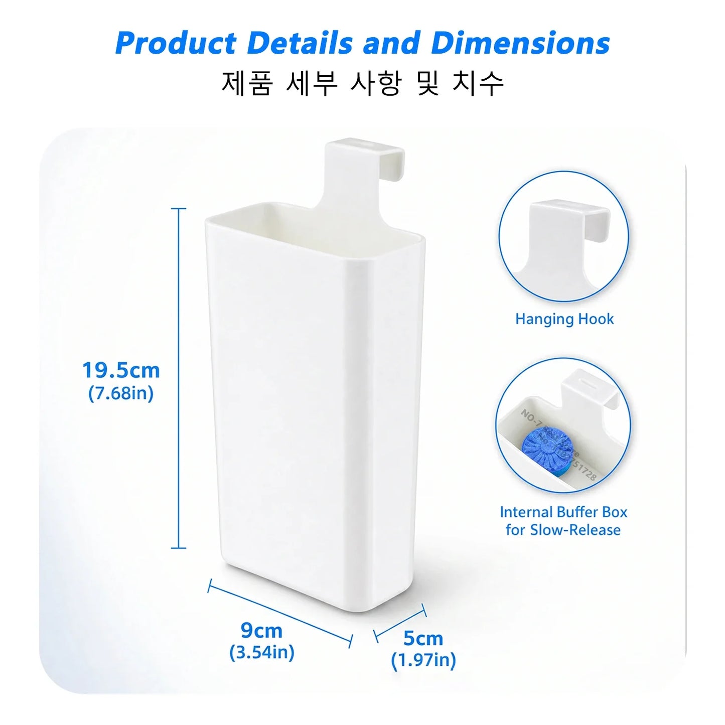 Hanging Slow-Release Toilet Cleaner Dispenser | Tank Caddy