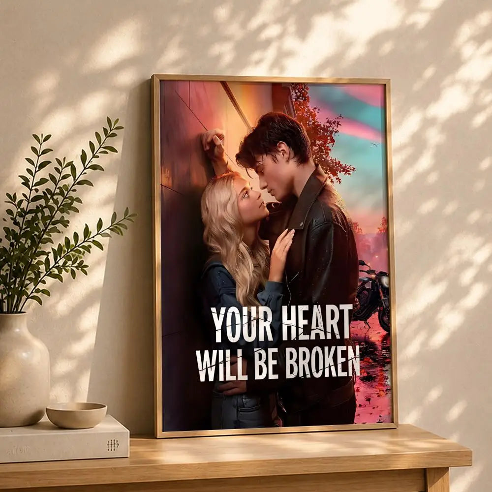 Your Heart Will Be Broken Movie Poster | HD Self-Adhesive Wall Art Movie Wall Poster Peaceful Pleasures Health and Wellness White6 21X30cmNoframe