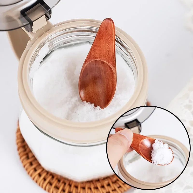 New Wood Creative Tea Spoons Short Handled Condiment Scoops Flatware Coffee Tea Small Sugar Spoons Coffee Spoons Kitchen Gadgets Peaceful Pleasures Health and Wellness