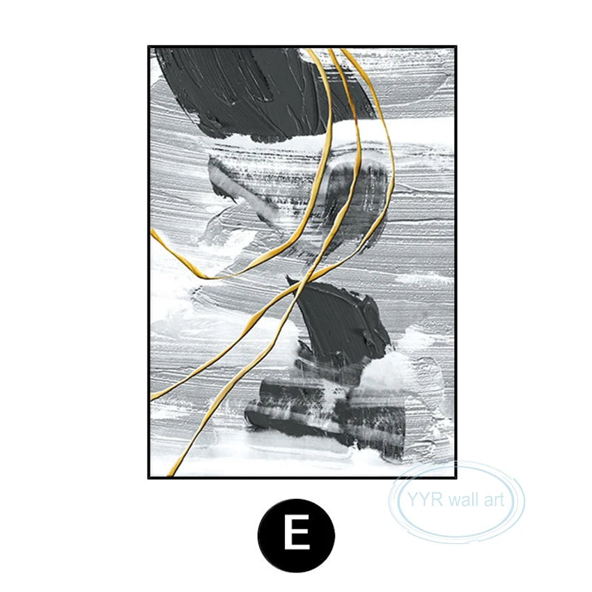 Hot Selling Gold Foil Decorative Mural 100% Handmade Canvas Wall Art Oil Painting Nordic Modern Minimalist Poster for Home Hotel Peaceful Pleasures Health and Wellness No frame 4 50cmx75cm