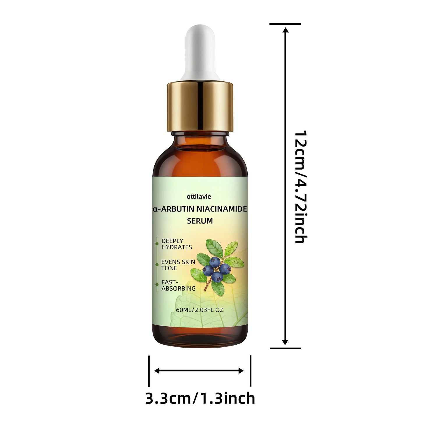 Ottilavie α-ARBUTIN NIACINAMIDE SERUM – Lightweight Hydrating Face Serum for All Skin Types, Especially Oily Skin Peaceful Pleasures Health and Wellness 60ml