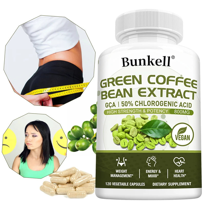 Green Coffee Bean Extract Capsules, Antioxidant, Support Metabolism & Daily Energy, Digestive & Cardiovascular Wellness Peaceful Pleasures Health and Wellness