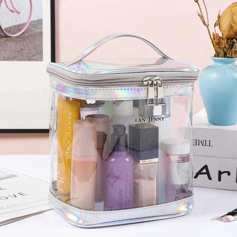 Clear PVC Makeup Bag – Waterproof TSA Travel Cosmetic Organizer