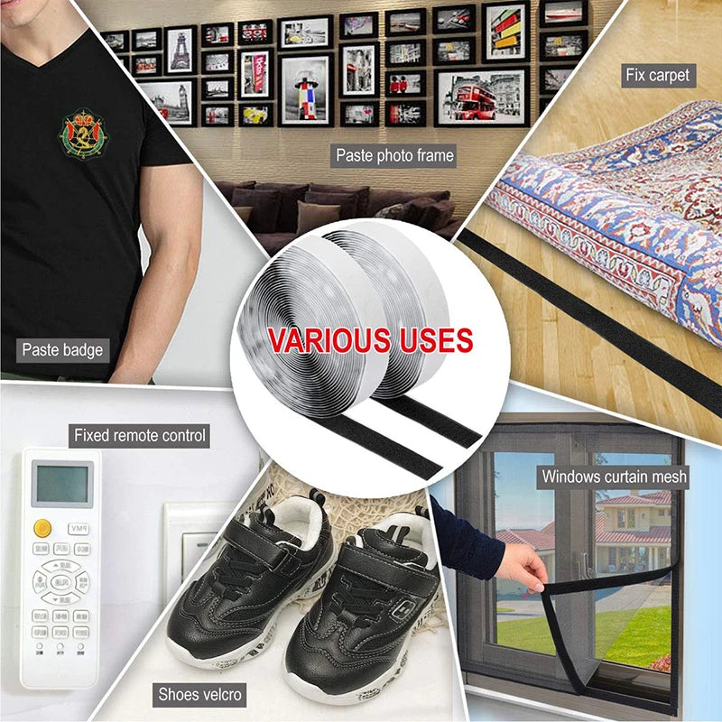 1-25M Velcros Self-Adhesive Hook And Loop Tape Fastener House Diy Magic Tap Auto Adhesive Strong Glue Stickers Sticker Strap Peaceful Pleasures Health and Wellness