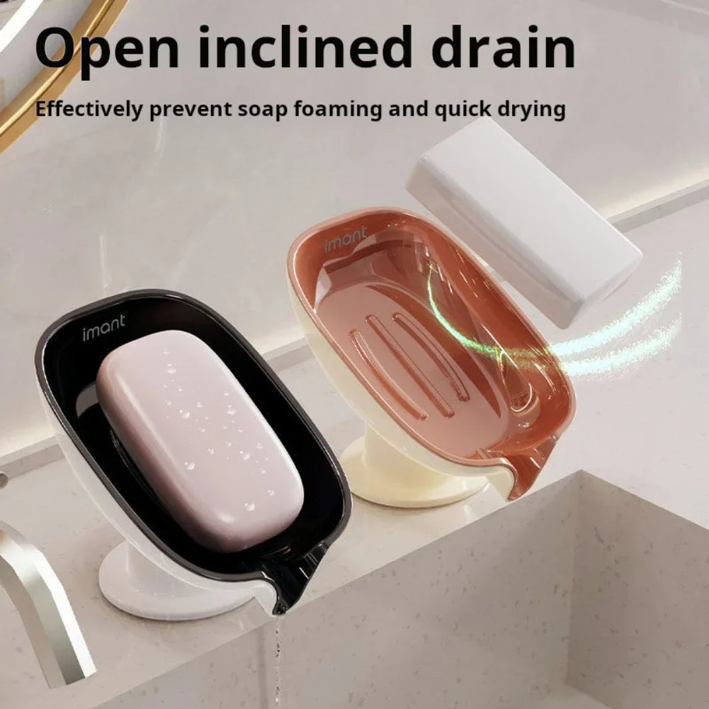 Suction Cup Soap Dish with Drainage | Bathroom & Kitchen