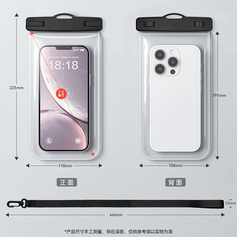 phone armbands and pouches waterproof phone pack diving phone case waterproof mobile phone bag transparent pouch for swimming Peaceful Pleasures Health and Wellness