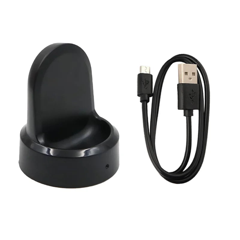 Magnetic Charger for Samsung Gear S3/ S2, Charging Cradle Dock, For Gear S3/S2/Sport/Galaxy Watch 1 Smart Watch, With USB Cable Peaceful Pleasures Health and Wellness Black