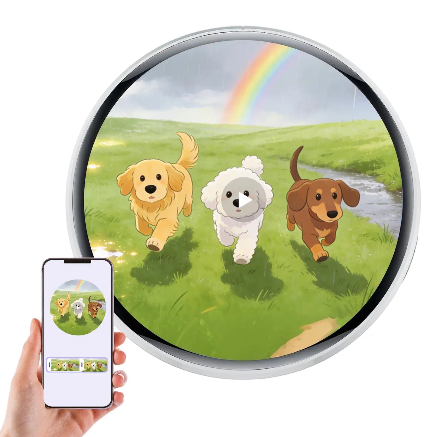 HD Touchscreen Electronic Badge – Digital Photo Display Pin