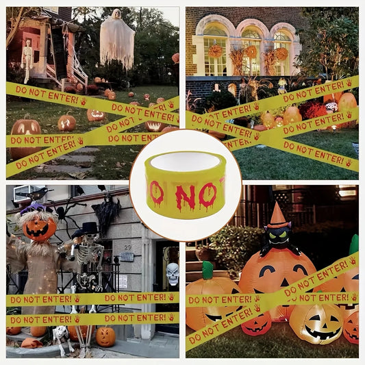 Halloween Warning Tape 1 9 Inches X 82 Feet Decoration Indoor Outdoor Peaceful Pleasures Health and Wellness