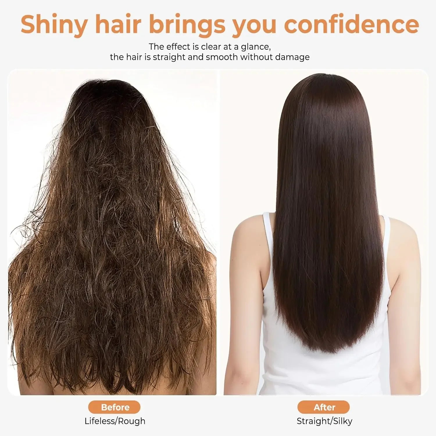2 In1 Hair Straightener Comb Electric Heating Comb Fast Heating Portable Travel Anti-Scald Beard Straightening 450℉ Hot Comb Peaceful Pleasures Health and Wellness